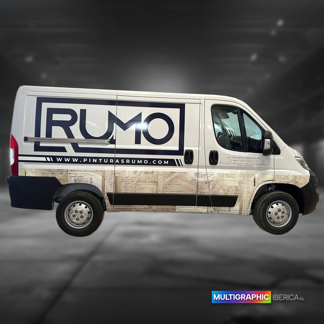 ROTULACIÓN INTEGRAL CON VINILO IMPRESO Y LAMINADO BRILLO